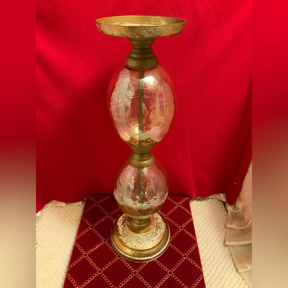 LUSTER GLASS CANDEL STICK